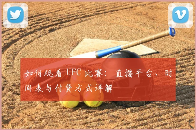 如何观看 UFC 比赛:直播平台、时间表与付费方式详解